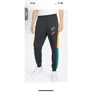 Men's Nike Sportswear Fleece Peace Love Joggers Sweatpants Sz S Gray DO6182-045